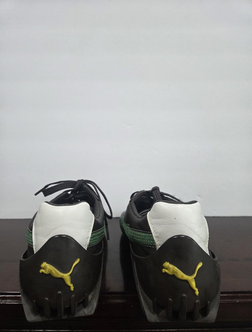 Puma Mihara Yasuhiro Men’s Black Leather  Sneakers with Green Side Stripe Sz.12 - Picture 3 of 9